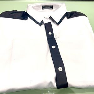 White Dress With Black Accent